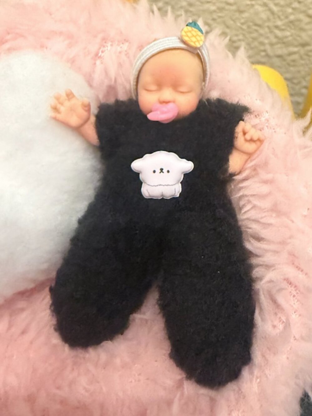 Plush Jumpsuit for Mini ZURU Dolls | Handmade 2.5 Inch Doll Clothes